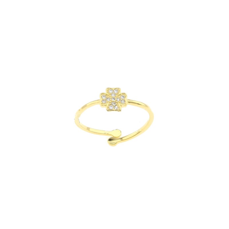 Adjustable ring with yellow gold...