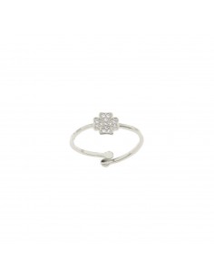 Adjustable ring with white...