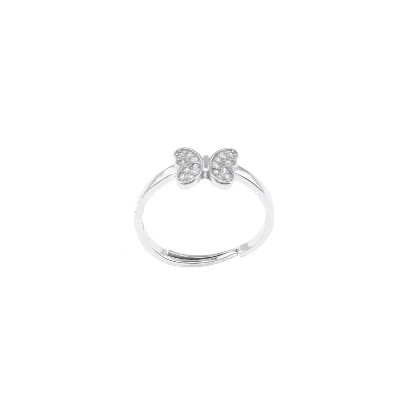 Adjustable ring with white gold...