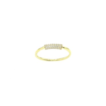 Wire ring with yellow gold...