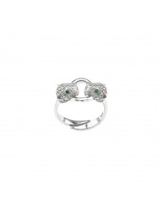 Adjustable ring with white...