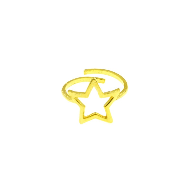 Adjustable ring with central star...