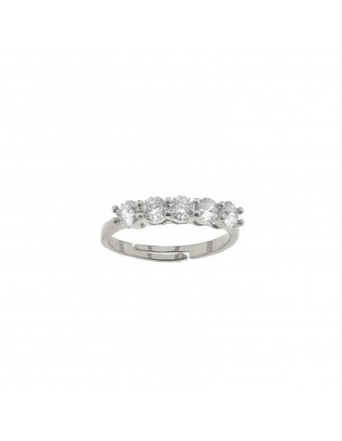 Adjustable ring with 5 3 mm white...