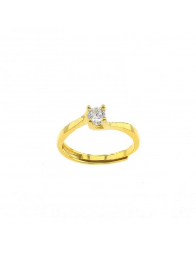 Adjustable solitaire ring with 4 mm...