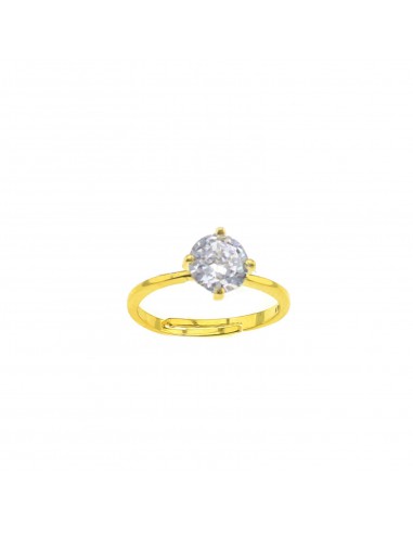 Adjustable solitaire ring with 7 mm...