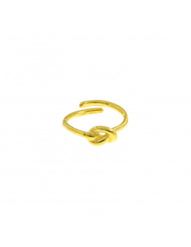 Adjustable wire ring with yellow gold...