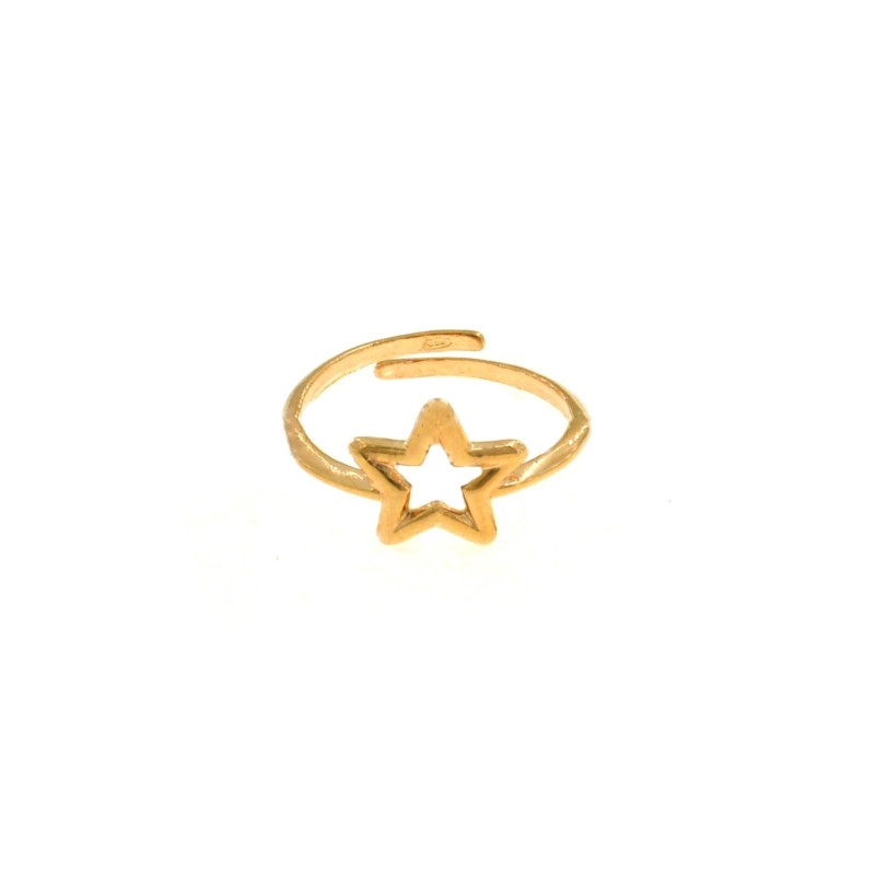 Adjustable ring with central star...