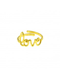 Adjustable ring with "love"...