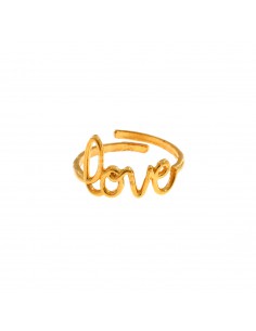 Adjustable ring with "love"...