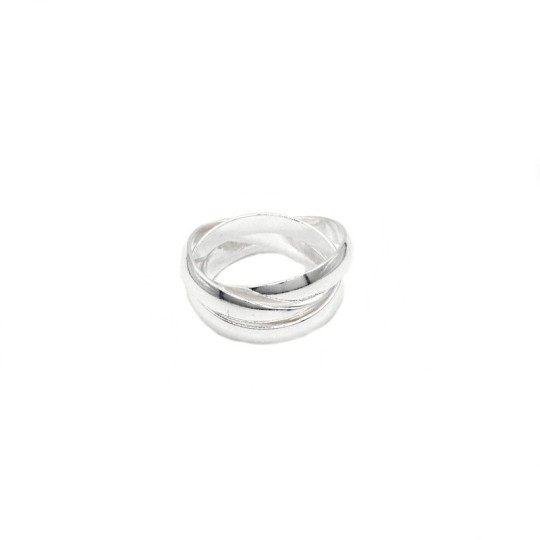 Ring with three rounded bands in 925 silver (Size 14)