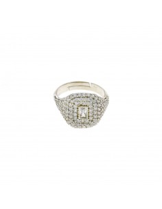 White cubic zirconia pave...