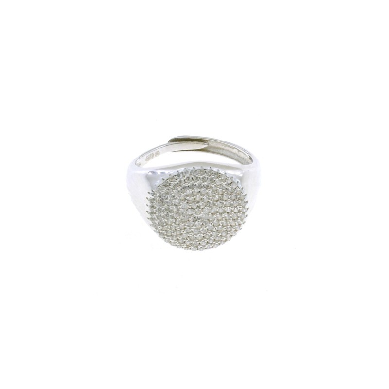 Adjustable round shield ring with...