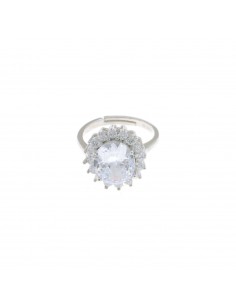 Adjustable ring with white...