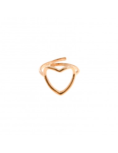 Rose gold plated adjustable ring with...