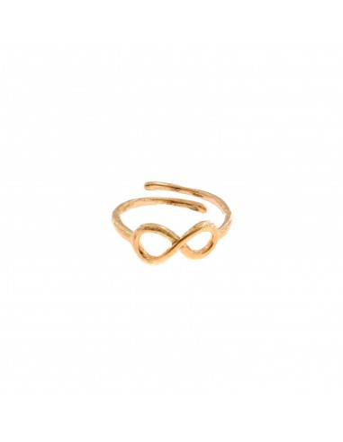 Rose gold plated adjustable ring with...