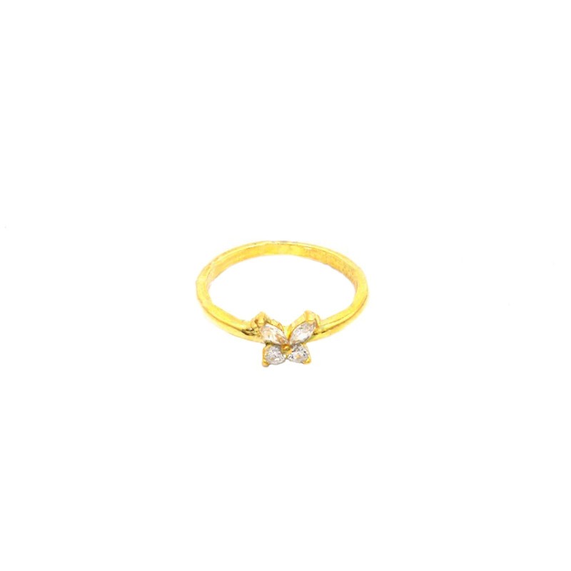 Wire ring with yellow gold plated...