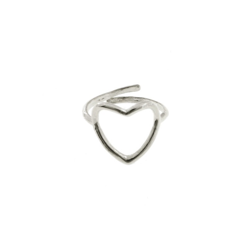 Adjustable white gold plated ring...