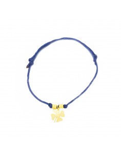 Blue cord bracelet with...