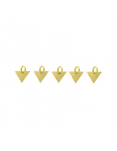 Triangles pendants in yellow gold...