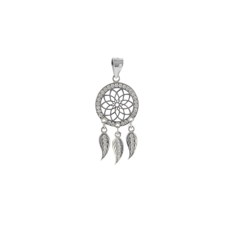 Openwork dream catcher pendant in...