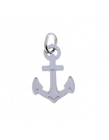 Anchor pendant engraved with white...