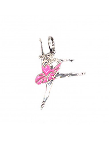 Pink enamelled engraved plate dancer...