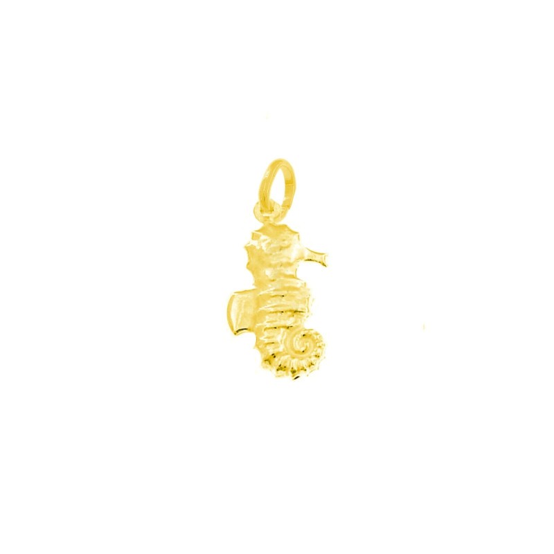 Yellow gold plated paired seahorse...