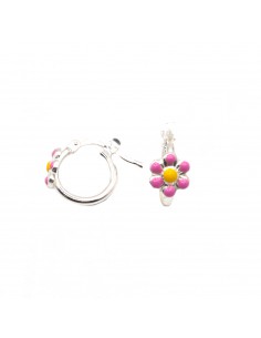 Tubular hoop earrings with...