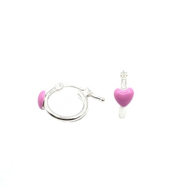 Tubular hoop earrings with...