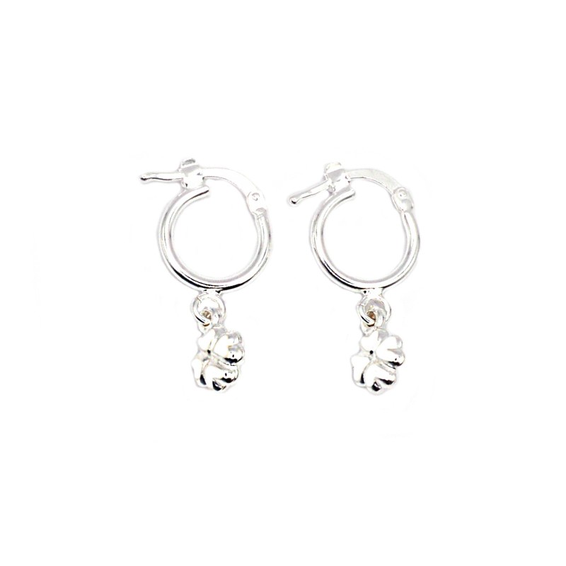 Tubular hoop earrings with bridge...