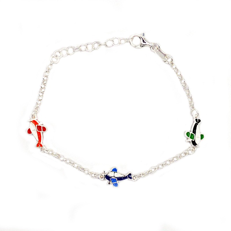 Bracciale maglia giotto con 3 aerei...