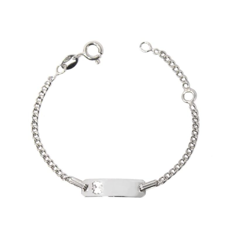 Curb bracelet with rectangular plate...