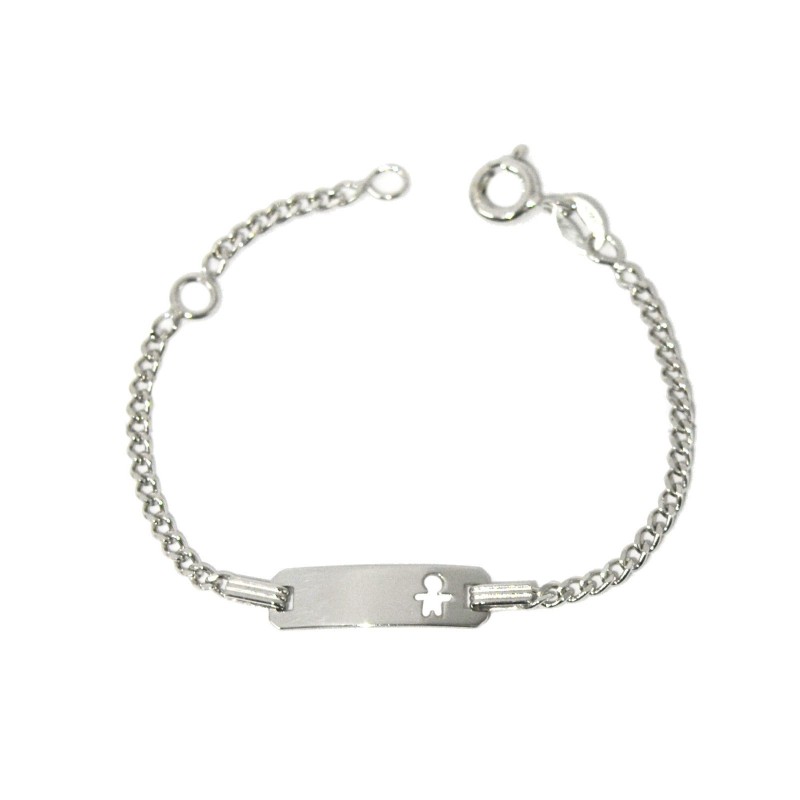 Curb bracelet with rectangular plate...