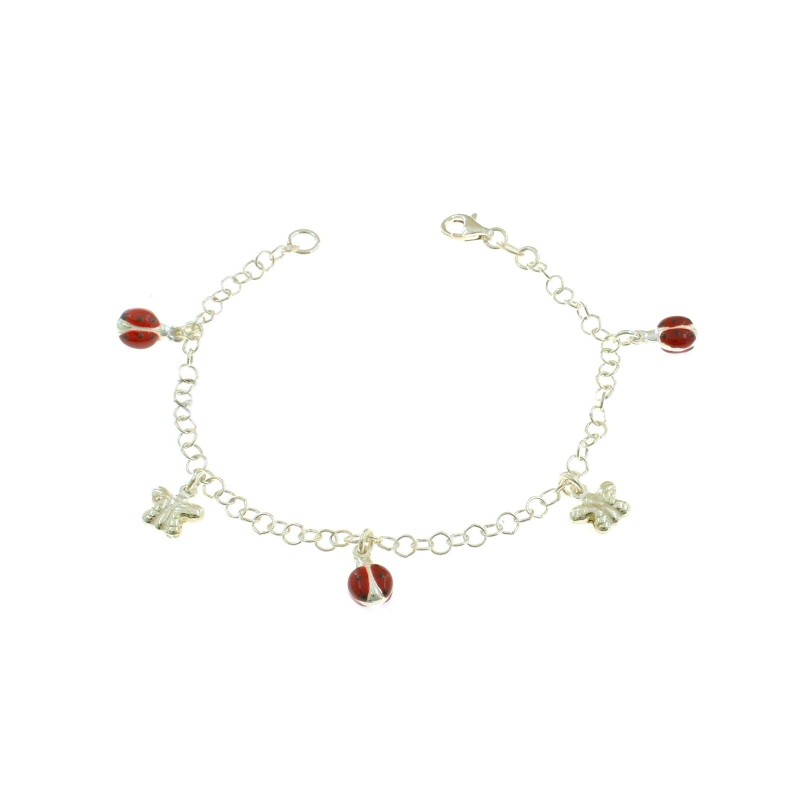 Bracciale maglia giotto con pendenti...