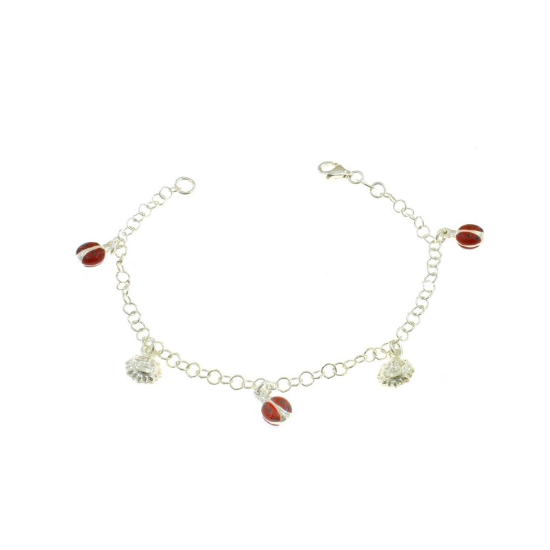 Bracciale maglia giotto con pendenti...