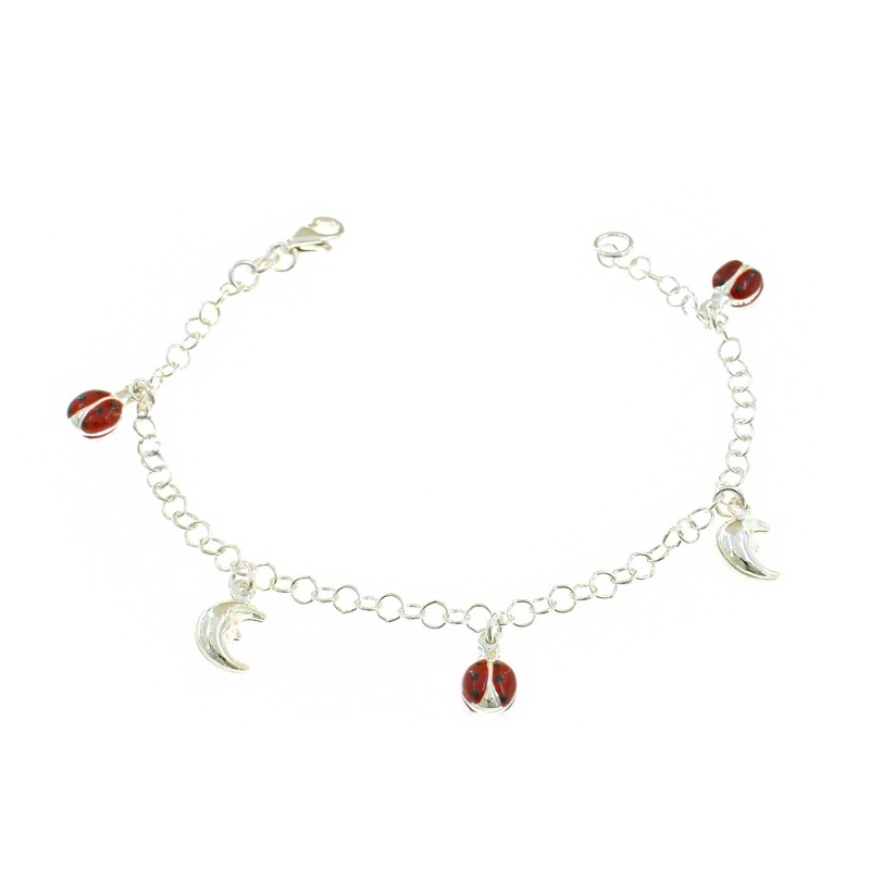 Bracciale maglia giotto con pendenti...