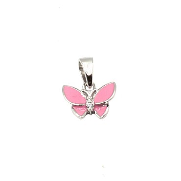 Enamelled butterfly pendant...