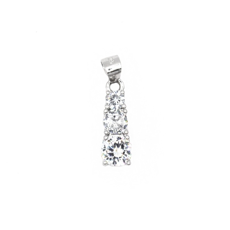 White gold plated white zircon...