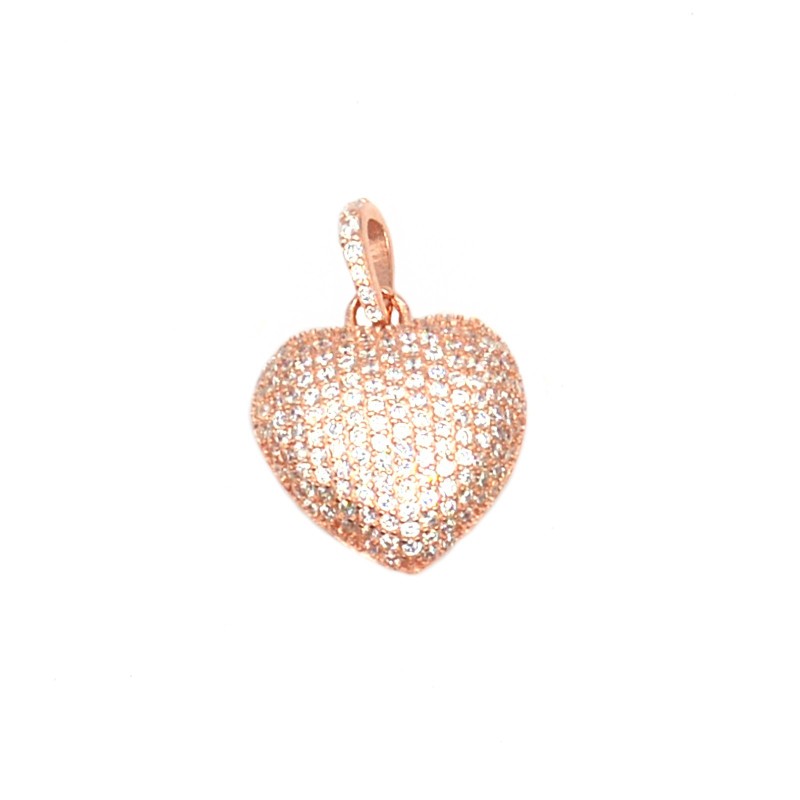 Heart pendant coupled with a pavé...