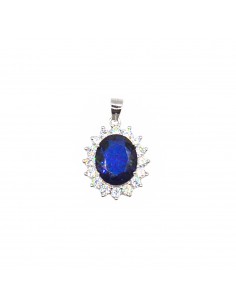 17x15mm pendant with blue...