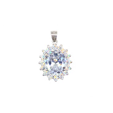 17x15mm pendant with white...