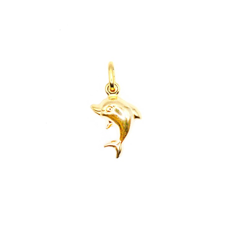 Yellow gold plated paired dolphin...