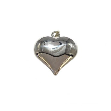 Paired convex heart pendant...