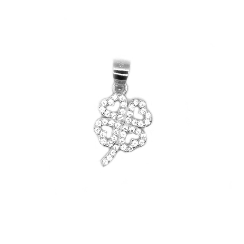 White gold plated zircon openwork...