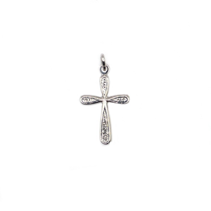 Dotted and polished cross pendant...