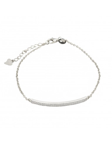 Rolo mesh bracelet with central white...