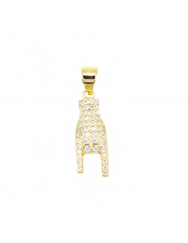 925 Silver Yellow Gold Plated White...