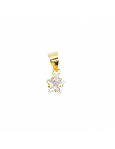 6mm White Star Zircon 5 Prong Pendant...