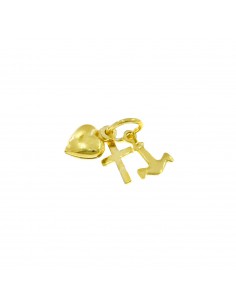 Yellow gold plated faith,...