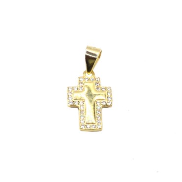 Cross pendant with white...